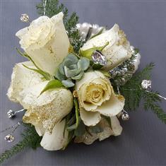 Rose, Diamante's Pearl Bracelet Wrist Corsage