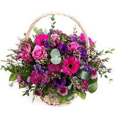 Florists Choice Basket Arrangement Peak Time