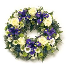 Purple &amp; White Wreath