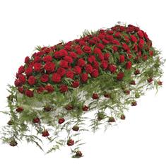 Luxury Red Rose Casket Spray