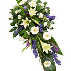 Purple and White Single Ended Spray