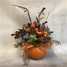 Spooktacular Floral Pumpkin