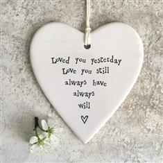 Round Hanging Heart- Loved you 