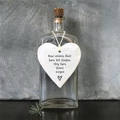 Round Hanging Heart- Real Women