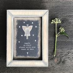 Embroidered Box Frame- Angel