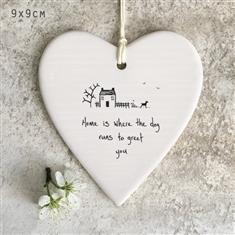 Round Hanging Heart- Home 
