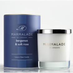 Marmalade of London Bergamot &amp; Soft Rose Luxury Glass Candle