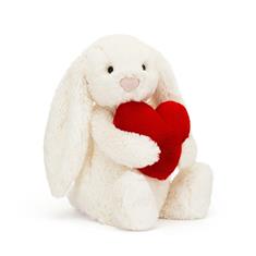 Bashful Red Love Heart Bunny