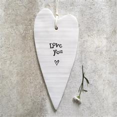 Porcelain Long Heart- Love
