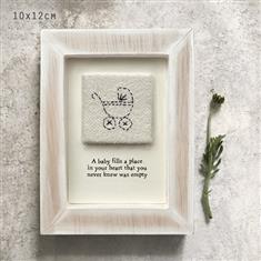 Embroidered sq pic-Baby fills a place