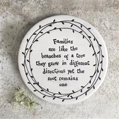 Round Leaf coaster-Families are like