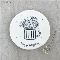 Flowers in mug coaster-Sending you the biggest hug