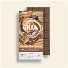 Gnaw Honeycomb &amp; Caramel - Milk Chocolate Bar