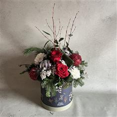 Festive Hat Box Arrangement