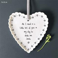 Scallop Hanging Heart- All I need