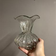 Glass Vase- Clear Frill
