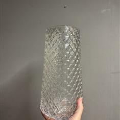 Clear Glass Honeycomb Vase