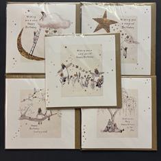 Happy Birthday Card- Moon &amp; Stars