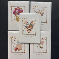 Happy Birthday Card- Floral Rectangle 