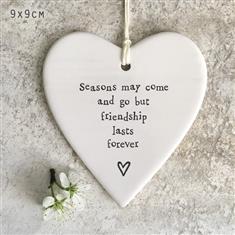 Porcelain Round Hanging Heart- Seasons