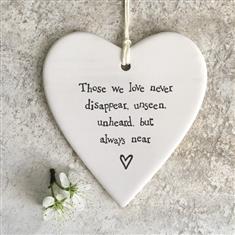 Porcelain Hanging Heart- Those we love